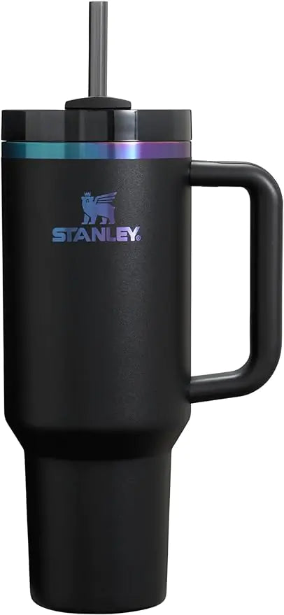 Stanley Quencher H2.0 FlowState Stainless Steel Vacuum Insulated Tumbler with Lid and Straw for Water, Iced Tea or Coffee Laser Black by Style Loft Collection