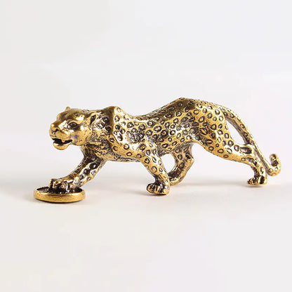 Style Loft Collection Brass Vintage Prowling Leopard Figurine