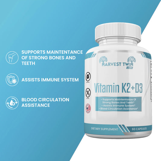 Style Loft Collection Vitamin K2 and D3 for Bones and Teeth, Immunity, and Blood Circulation