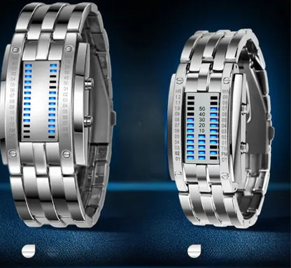 Style Loft Collection Waterproof LED Stainless Steel Couples Watch