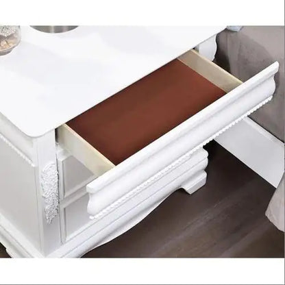 Style Loft Collection Classic White Solid Wood Nightstand