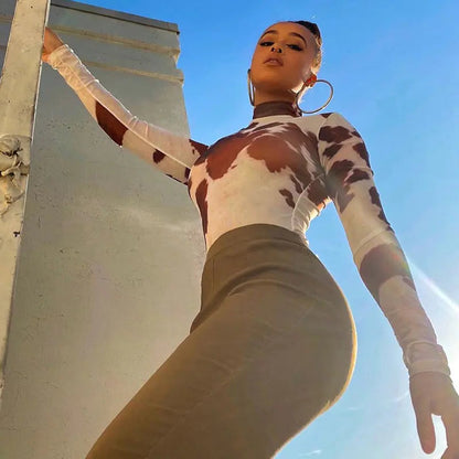 Style Loft Collection Coquette & Co. Silk Elegance Long Sleeve Bodysuit