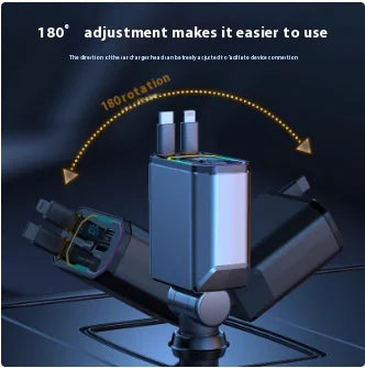 Style Loft Collection AutoLoft UltraFast Double Retractable 120W Type-C Power Charger