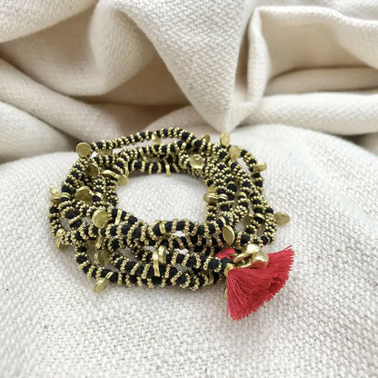 Style Loft Collection Beaded Charm Bracelet-Necklace from Mali