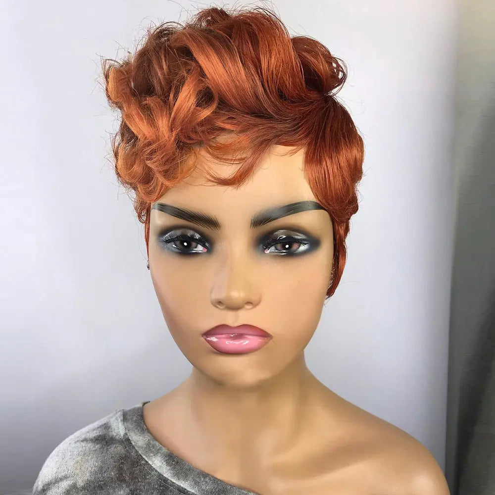 Style Loft Collection Short Curly Burnt Orange Wig