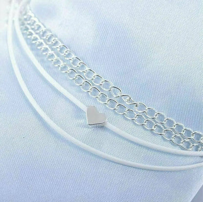 Style Loft Collection Love Heart Ankle Bracelet
