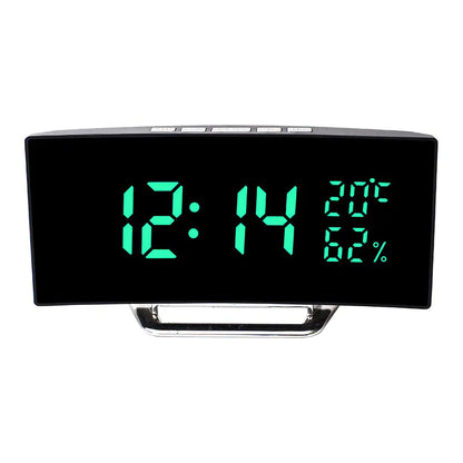 Style Loft Collection HomeLoft 5th Dimension Muthoni Curved LED Alarm Clock with Temperature & Humidity Display