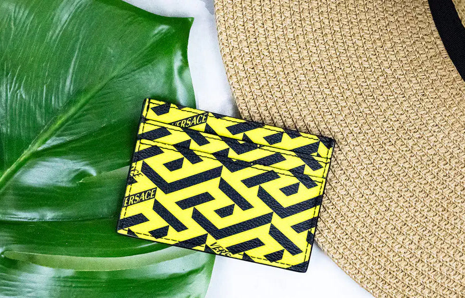 Style Loft Collection x Versace La Greca Pineapple Signature Coated Canvas Card Case