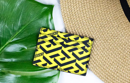 Style Loft Collection x Versace La Greca Pineapple Signature Coated Canvas Card Case