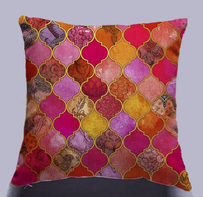 Style Loft Collection Cotton-Linen Abstract Geometric Cushion Cover