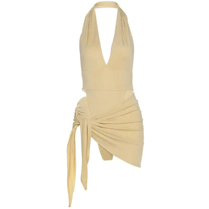 Style Loft Collection Wasting Your Time On Purpose V-Neck Halter Dress