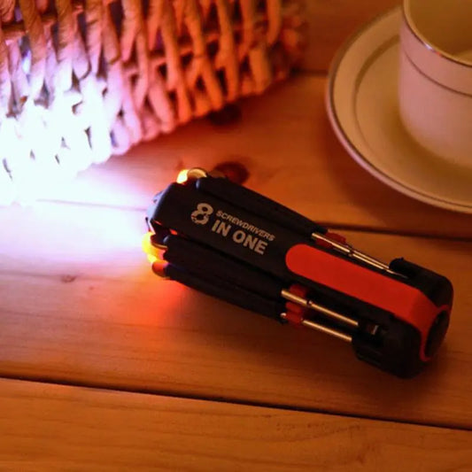 Style Loft Collection ToolStyle 8-in-1 Multi-Function Screwdriver with Light