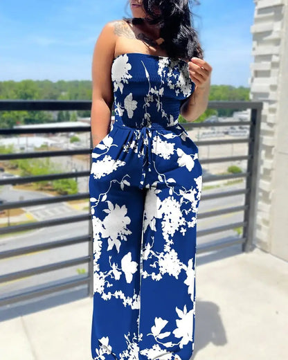 Style Loft Collection Summertime Chi Sleeveless Tube Top Jumpsuit