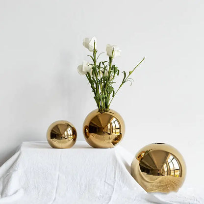 Style Loft Collection Electroplated Ceramic Gold Vase