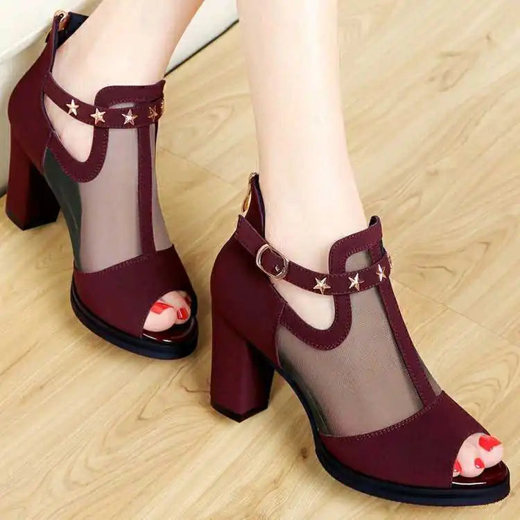 Style Loft Collection Starbuckle Suede Nude Mid-Heels