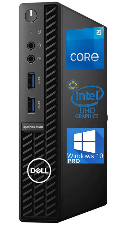 Style Loft Collection x Dell OptiPlex 3080 Micro Desktop Computer 10TH Gen Intel Core i5-10600 Upto 4.8GHz - 8GB RAM 256GB M.2 NVME SSD AC Wi-Fi Bluetooth DisplayPort HDMI - Windows 10 Pro (Renewed)