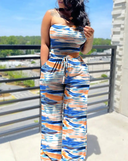 Style Loft Collection Summertime Chi Sleeveless Tube Top Jumpsuit
