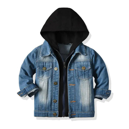 Style Loft Collection Children's Hooded Denim Two-Piece Jacket Set