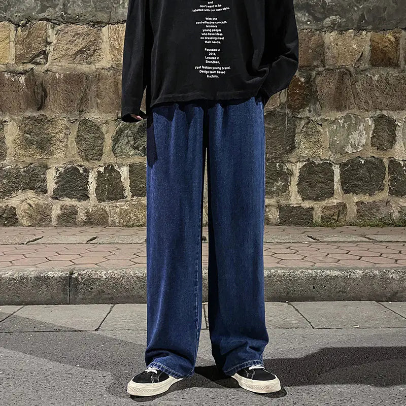 Style Loft Collection Like It Or Love It Loose Fit Denim Wide-Leg Pants