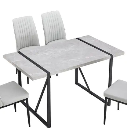 Style Loft Collection Modern 55 Inch Kitchen Table For 4