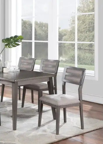 Style Loft Collection Elegant Brown and Grey Dining Side Chairs Set of 2