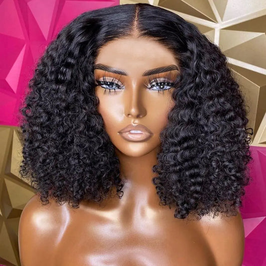 Style Loft Collection Queen Short Bob Curly Human Hair Wig