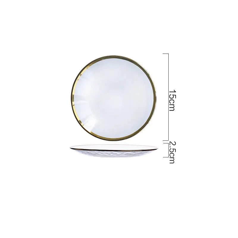 Style Loft Collection Gold-Trimmed Glass Bowl