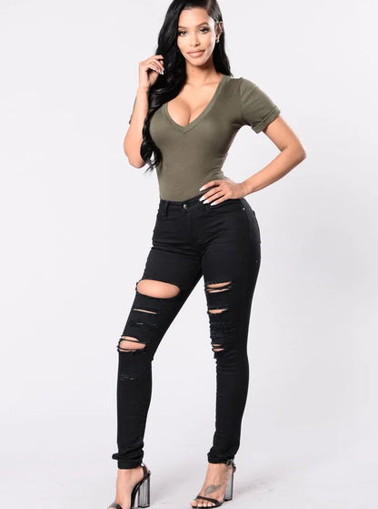 Style Loft Collection Nova Fashioned Ripped Denim Jeans