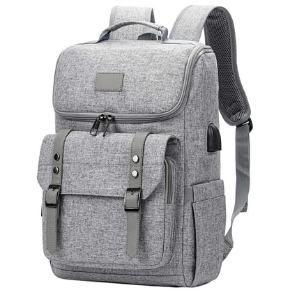 Style Loft Collection CyberStyle Ligne Blanche Travel Backpack with USB Port