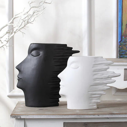 Style Loft Collection Gone In the Wind Modern Minimalist Face Vase