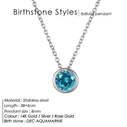 Style Loft Collection Stainless Steel Birth Gemstone Necklace