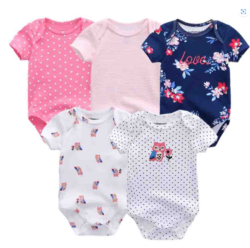 Style Loft Collection BabyStyle Deneuve 5-piece Baby Bodysuit Set