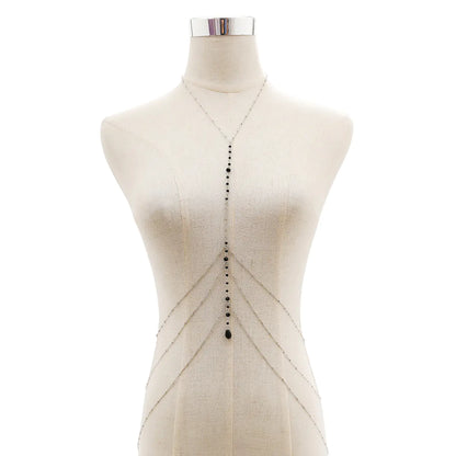 Style Loft Collection Black Crystal Body Necklace