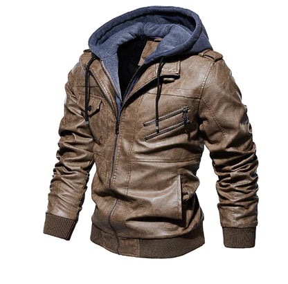 Style Loft Collection Needles Highway Washed Vegan Leather Bikers Jacket