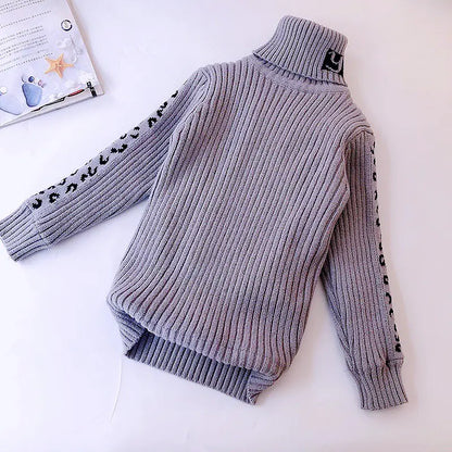 Style Loft Collection BabyStyle Cuvette Cashmere and Velvet Leopard Sweater