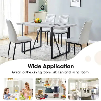 Style Loft Collection Modern 55 Inch Kitchen Table For 4