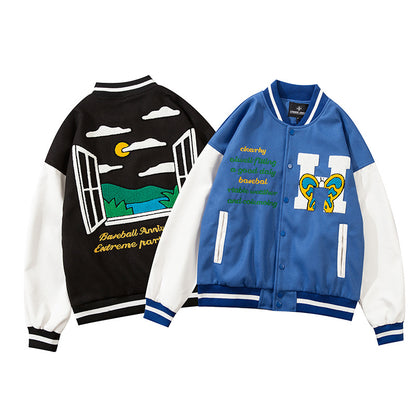 Style Loft Collection Embroidered Baseball Jacket