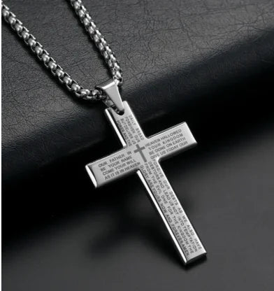 Style Loft Collection Saveane Daily Bread Scripture Stainless Steel Necklace