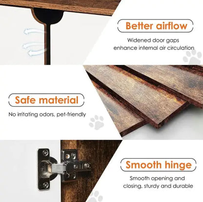 Style Loft Collection Entertainment Center with Double Hidden Cat Litter Box Enclosure