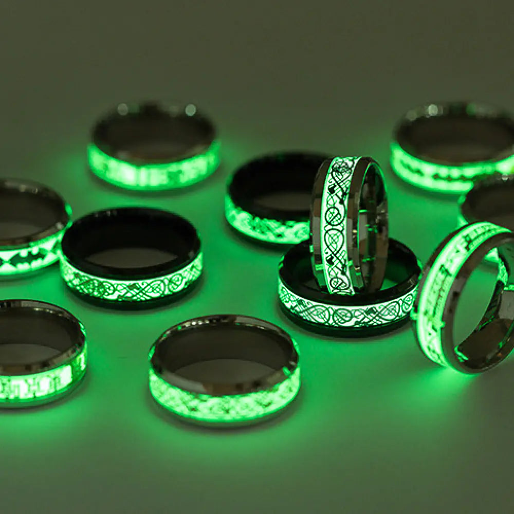 Style Loft Collection Lunora Stainless Steel Glow in the Dark Ring