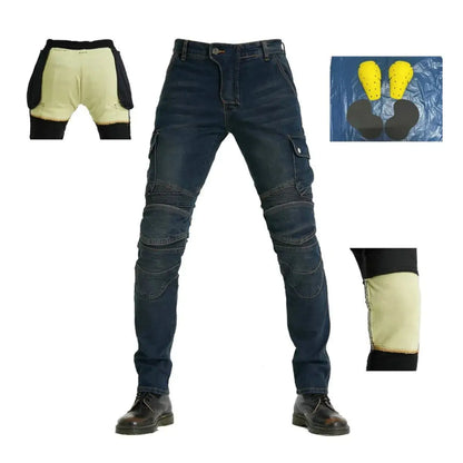 Style Loft Collection AutoStyle Drop-Resistant Multi-Pocket Biker Pants