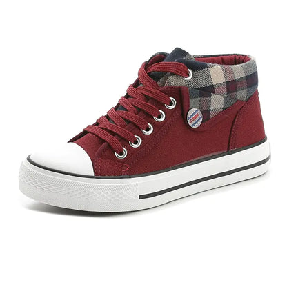 Style Loft Collection Plaid High-Top Canvas Steppers