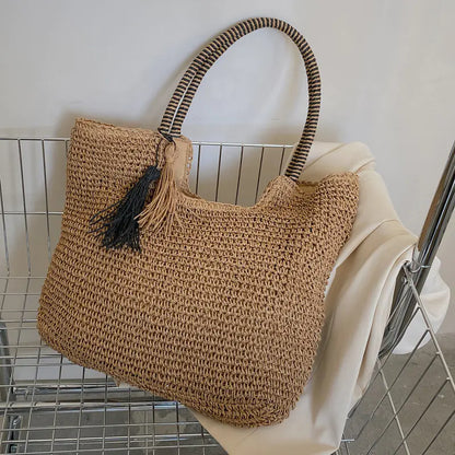 Style Loft Collection Woven Outer Banks Tote Shoulder Bag