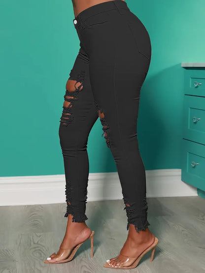 Style Loft Collection Ripped High Waist Skinny Jeans