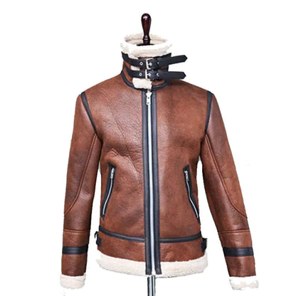 Style Loft Collection Vintage Hawks Nest Shearling Lined Leather Motorcycle