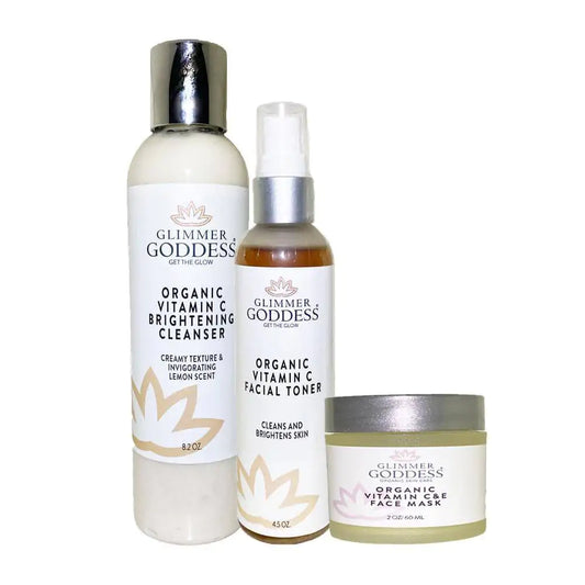 Style Loft Collection Vitamin C Brighter Skin Organic Skin Care 3 Step Cleansing Bundle