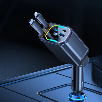 Style Loft Collection AutoLoft UltraFast Double Retractable 120W Type-C Power Charger