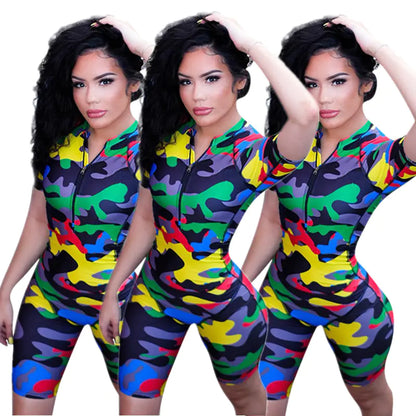 Stye Loft Collection Beline Camo Bodysuit