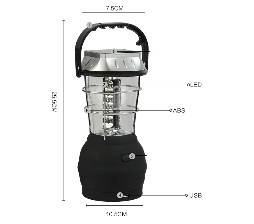 Style Loft Collection OutdoorStyle 36-LED Supercharging Solar USB Lantern