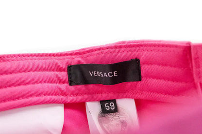 Style Loft Collection x Versace Hot Pink Cotton Embroidered Logo Adjustable Baseball Hat